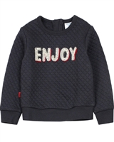 Boboli Little Girls Quilted Sweatshirt with Embroidery