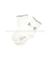 Le Chic Baby Girl Socks with Bow Ivory