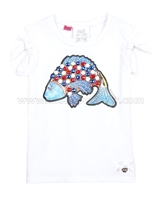 Le Chic T-shirt with Fish White