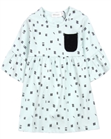 Miles Baby Girls Jersey Dress with Bell Sleeves