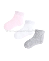Mayoral Girl's Short Socks Set Pink/Gray
