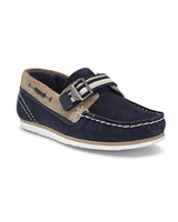 MAYORAL Boys Suede Boats Shoe in Navy