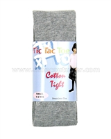 Tic Tac Toe Cotton Tights - Heather Gray