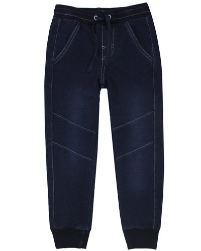 BOBOLI Boys Dark Blue Terry Pants in Denim Look - Fall/Winter 2020/21 ...