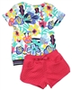 Boboli Girls Multi Colour Top and Shorts Set