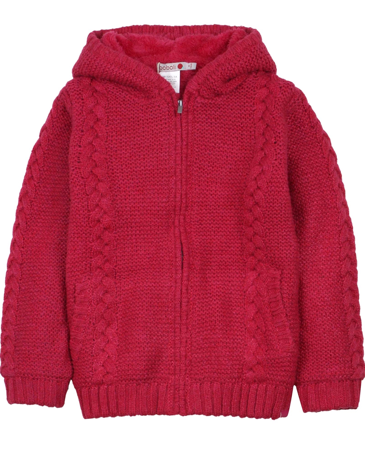 BOBOLI Girl s Cable Knit Hooded Cardigan Fall Winter 2020 2021 Moncouturier