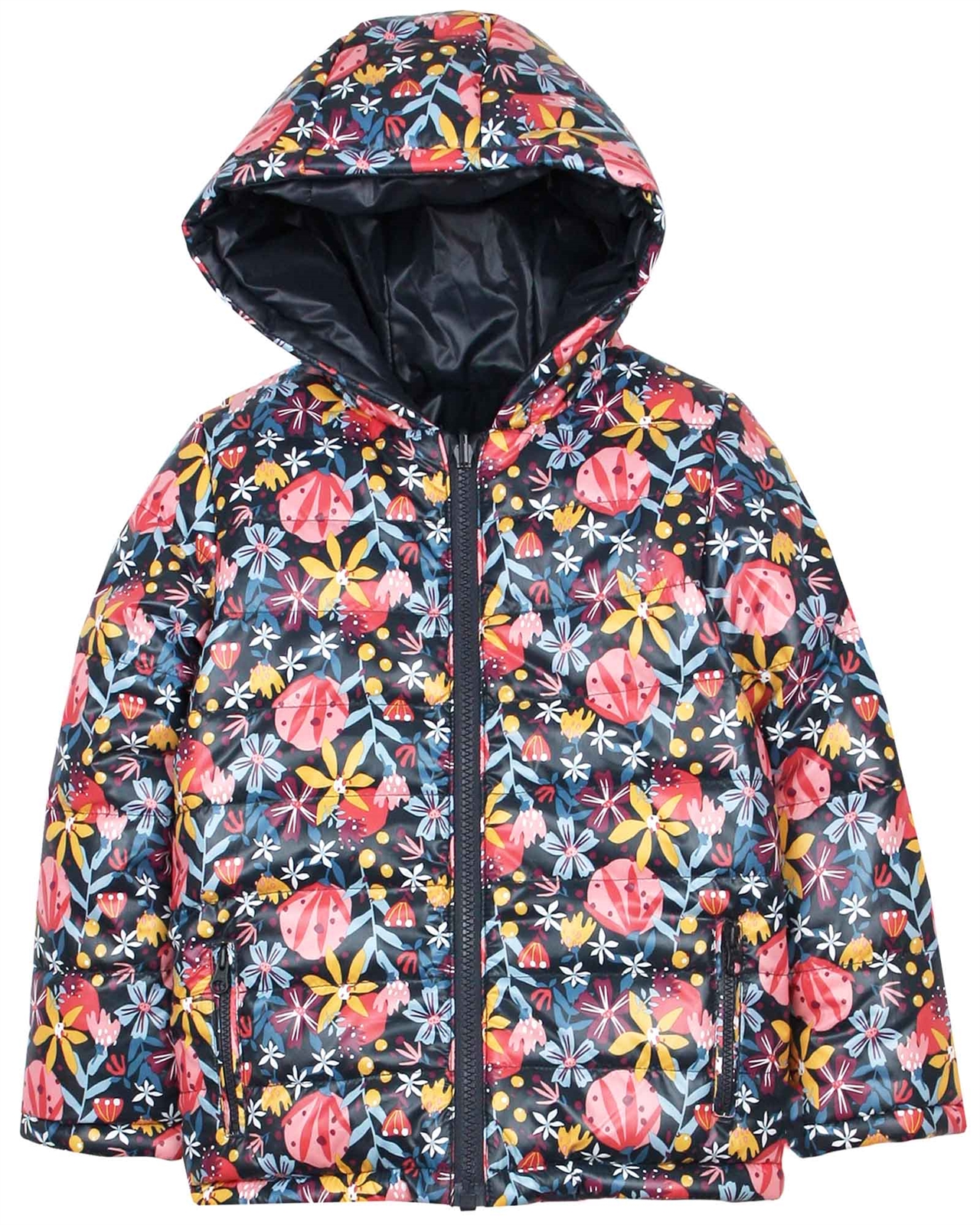 BOBOLI Girl's Reversible Jacket in Floral Print - Fall/Winter 2021