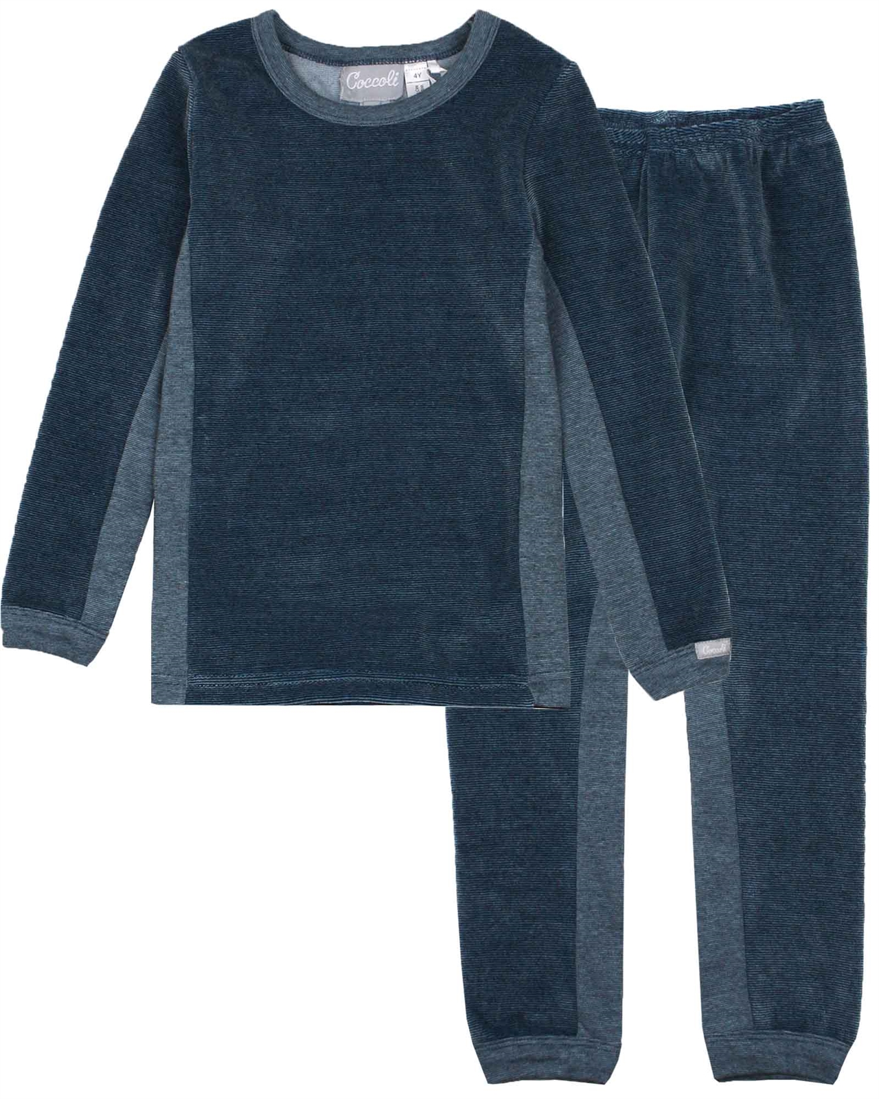 COCCOLI Boys' Velour Pyjamas Set in Surf Blue - Coccoli Sleepwear ...