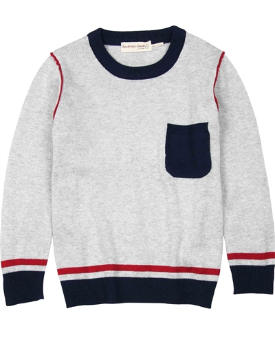 Deux par Deux Boys Gray Pullover Blue Mountains