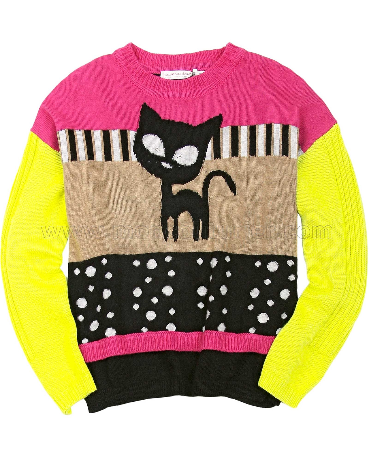 DEUX PAR DEUX Girls Sweater Chat Cha Cha Sizes 5 12