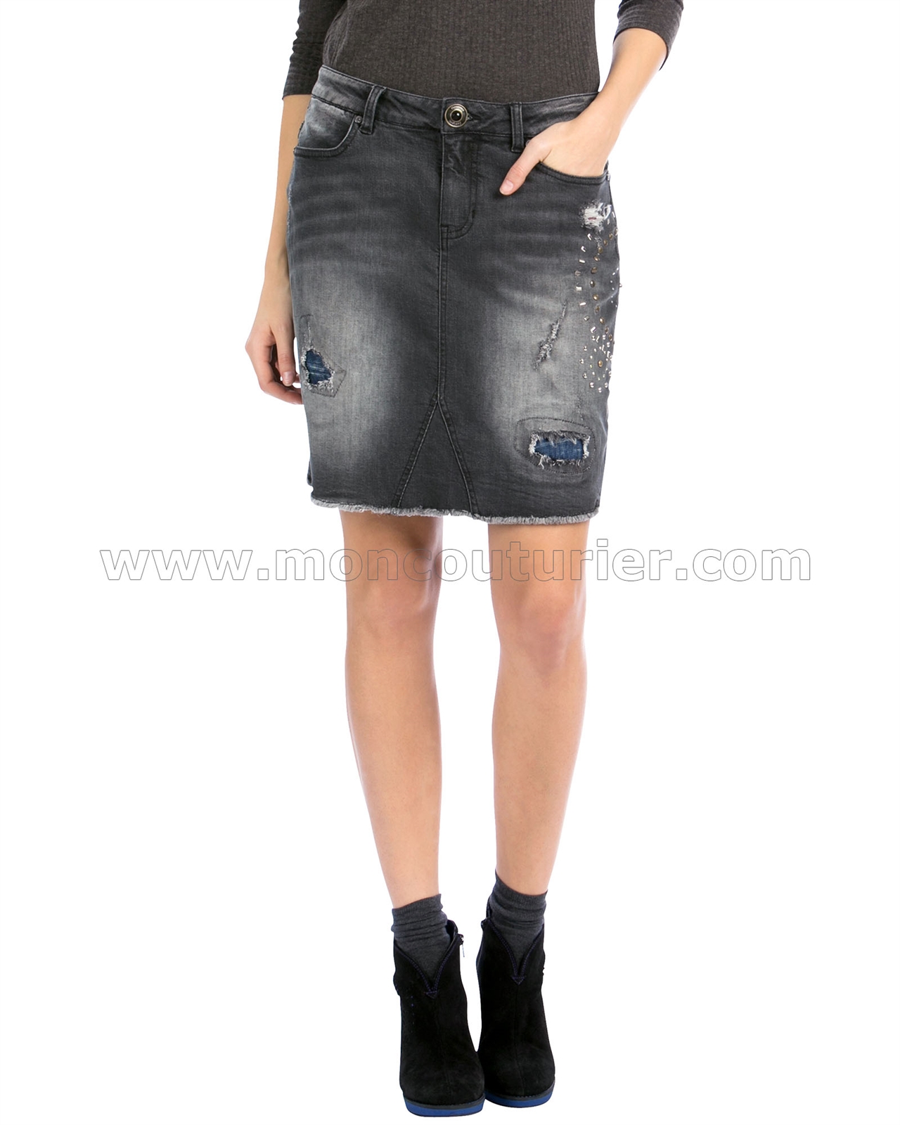 Desigual hot sale denim skirt