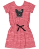 Gloss Girls Striped Jersey Dress with Cat Print