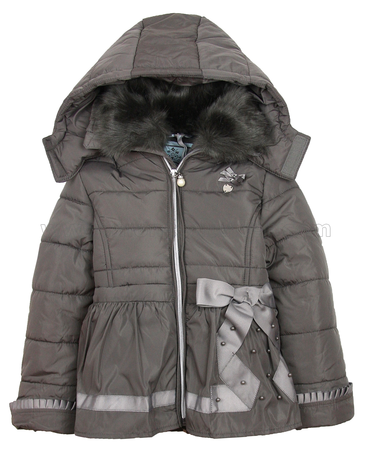 Le Chic Puffer Jacket with Satin Bow Mud - Le Chic - Le Chic Fall ...