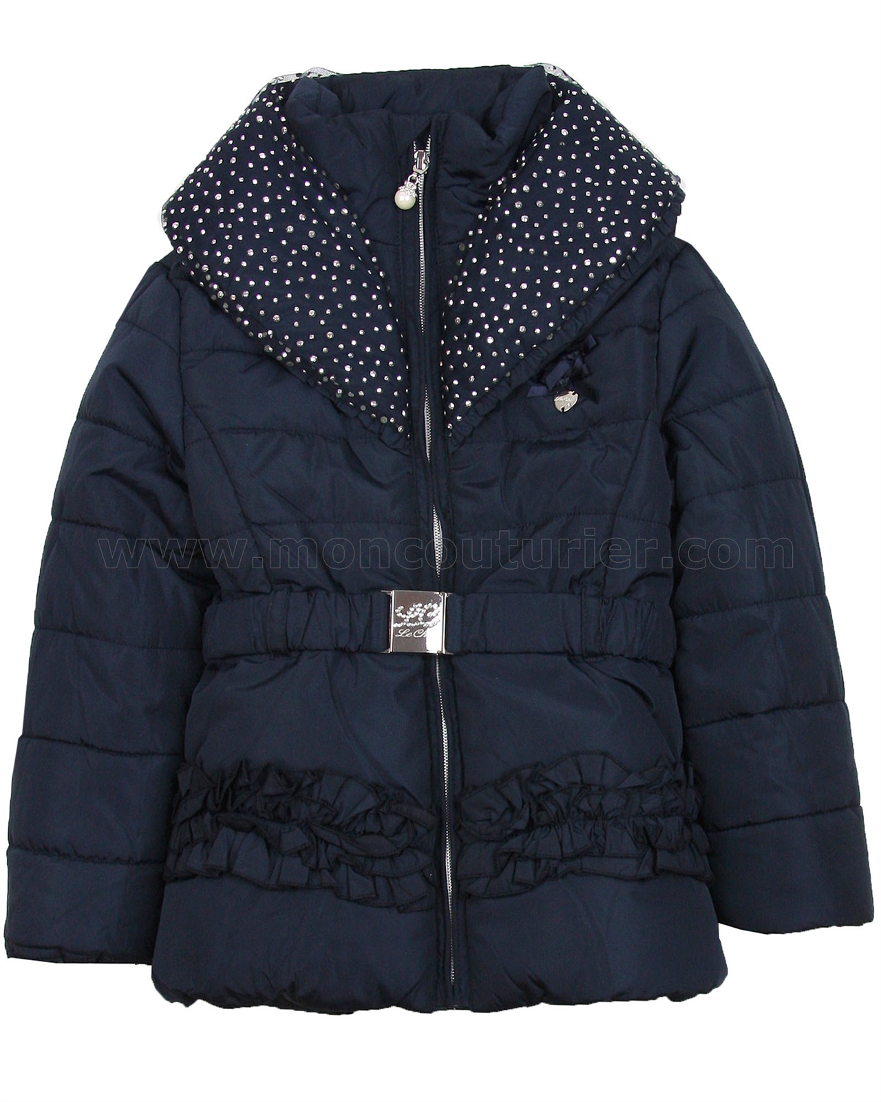 Le chic navy 2025 ruffle coat