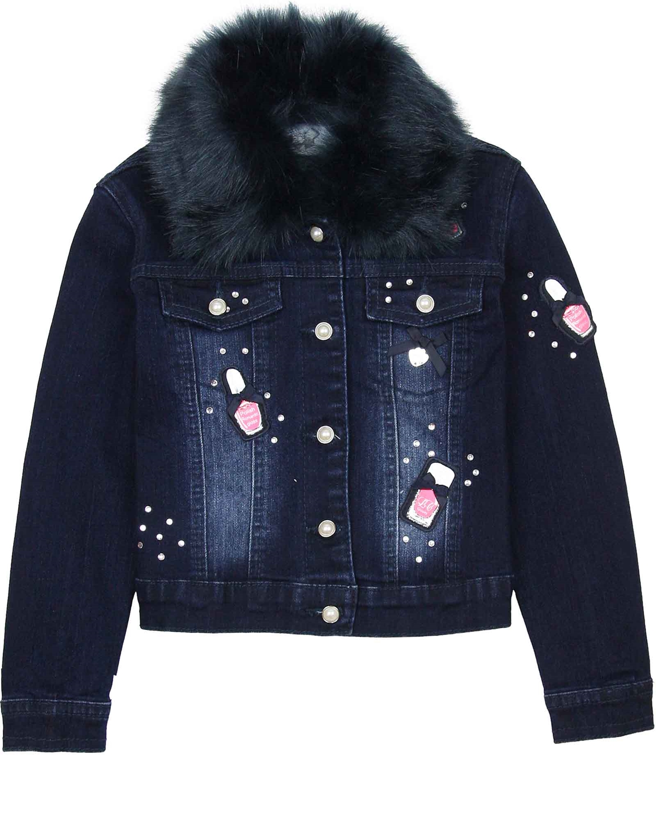 Denim jacket sale with wool collar