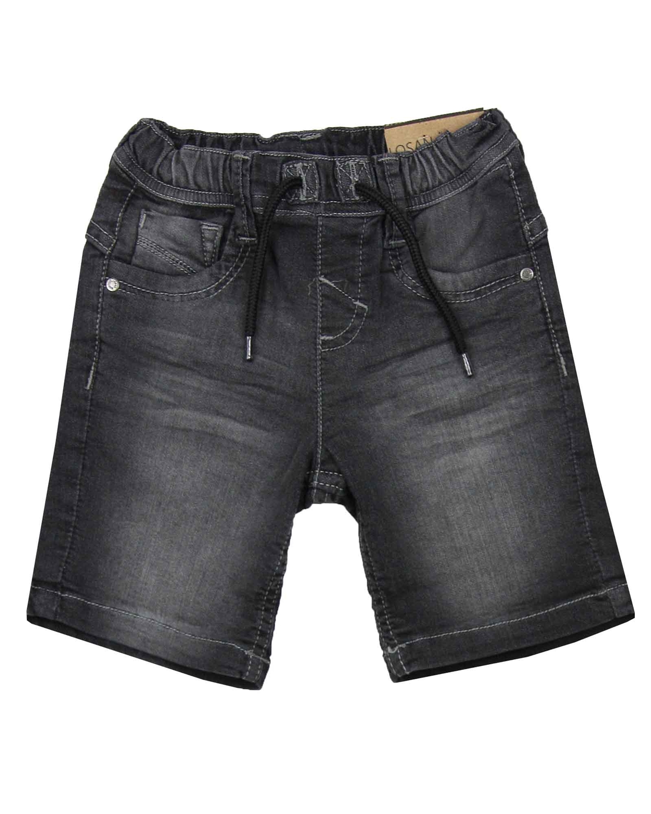 Boys black denim sales shorts