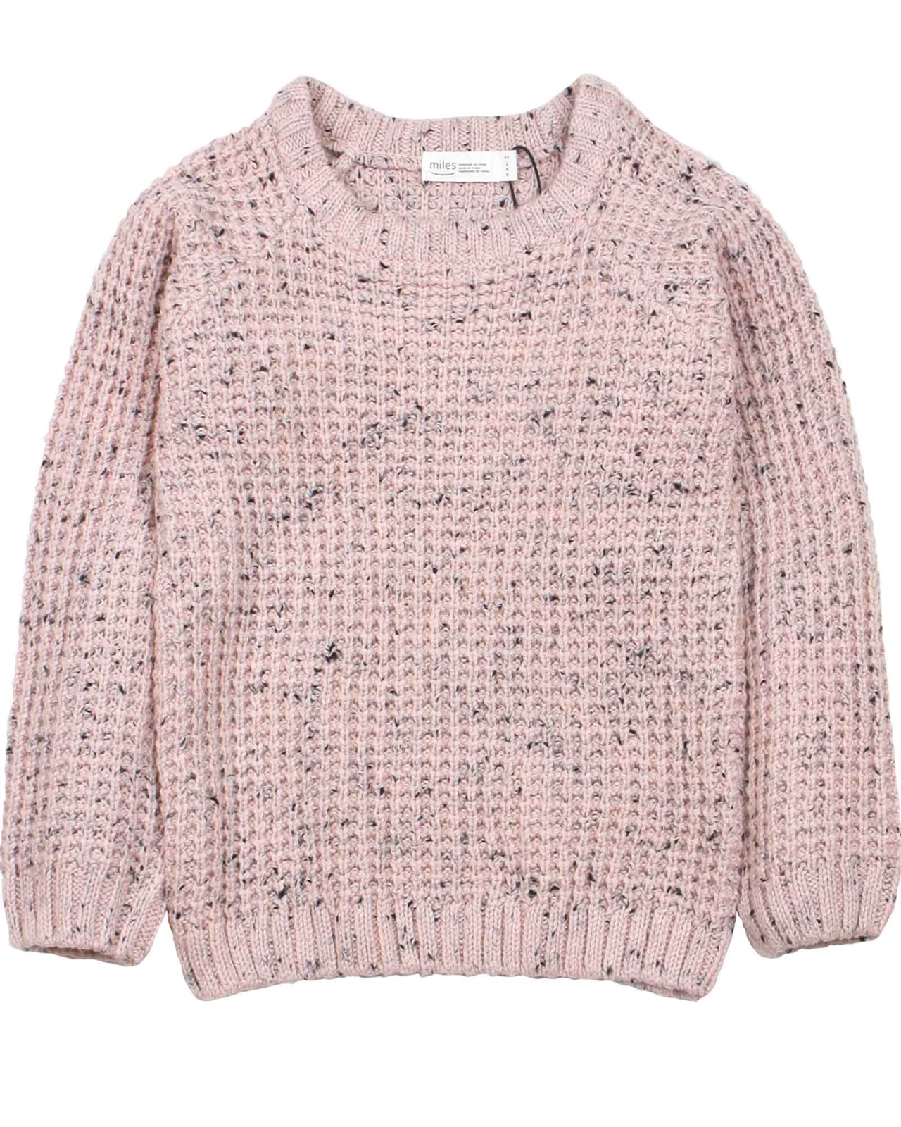 Miles Baby Girls Chunky Knit Sweater Miles Baby Fall Winter 2020 2021 Miles Baby Playwear Moncouturier