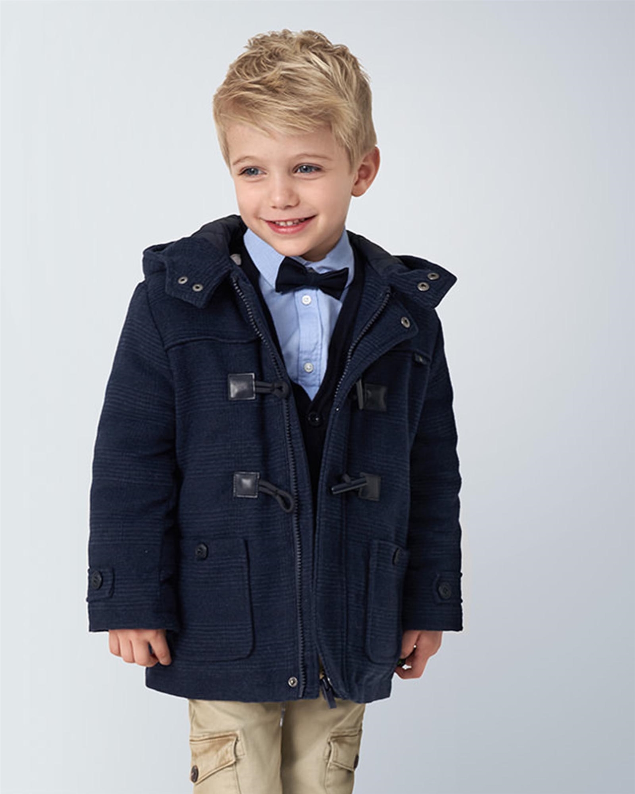 MAYORAL Boy's Duffle Coat in Navy, Sizes 2-9