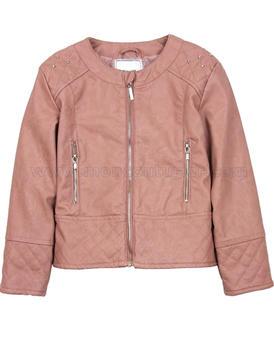 Mayoral Girl's Pleather Jacket Blush - Mayoral - Mayoral Fall Winter ...