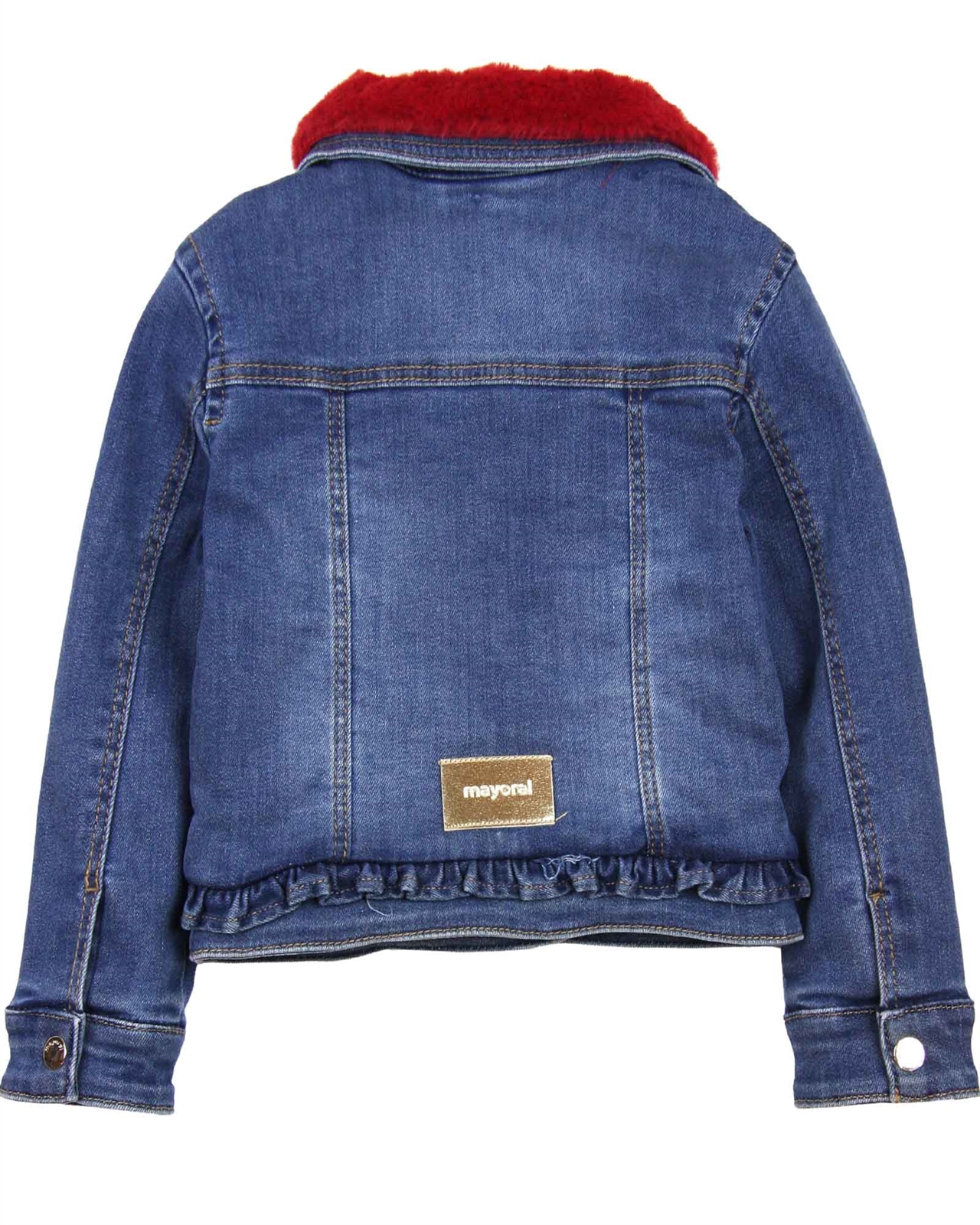 Mayoral Girl s Jean Jacket with Faux Fur Collar Mayoral