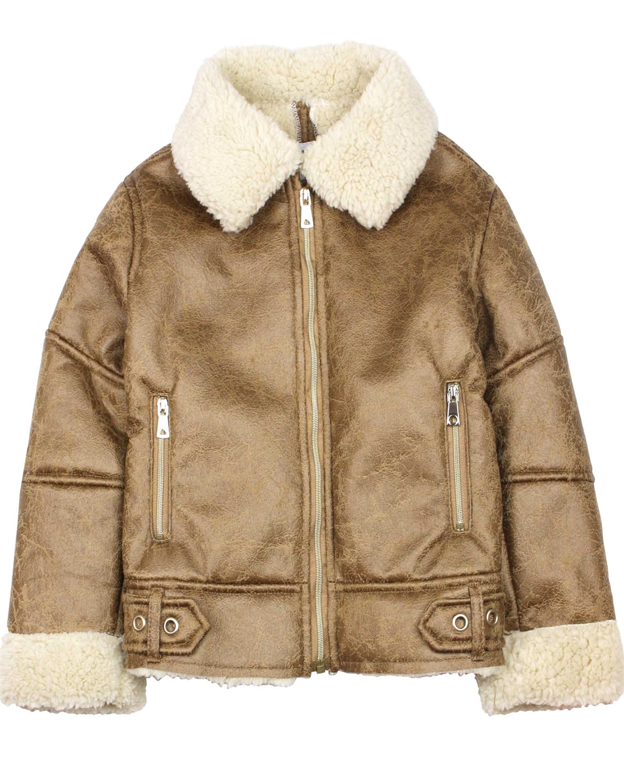 Shearling deals jacket faux