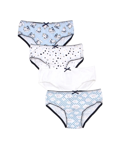 Nano Girls Two-pack Boxers in White/Grey