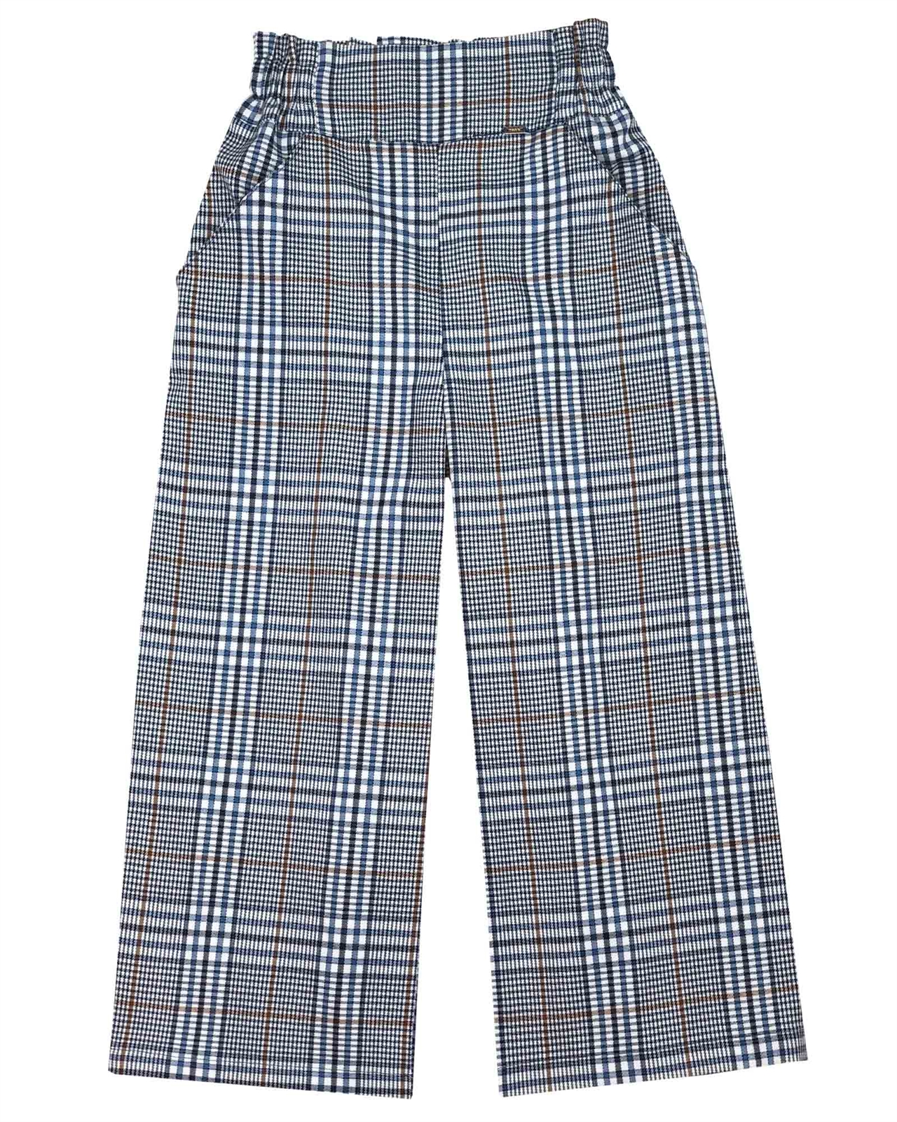 Plaid wide leg on sale trousers