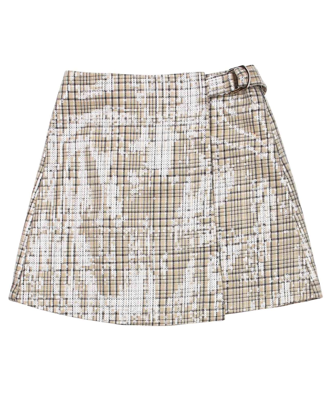 Plaid wrap mini outlet skirt