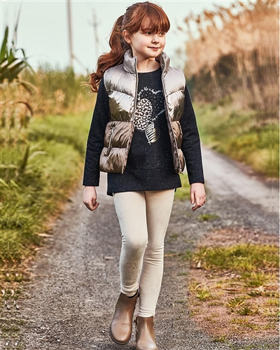 Mayoral Girl's Sweatshirt and Faux Suede Leggings Set - Mayoral - Mayoral  Fall Winter 2022/23