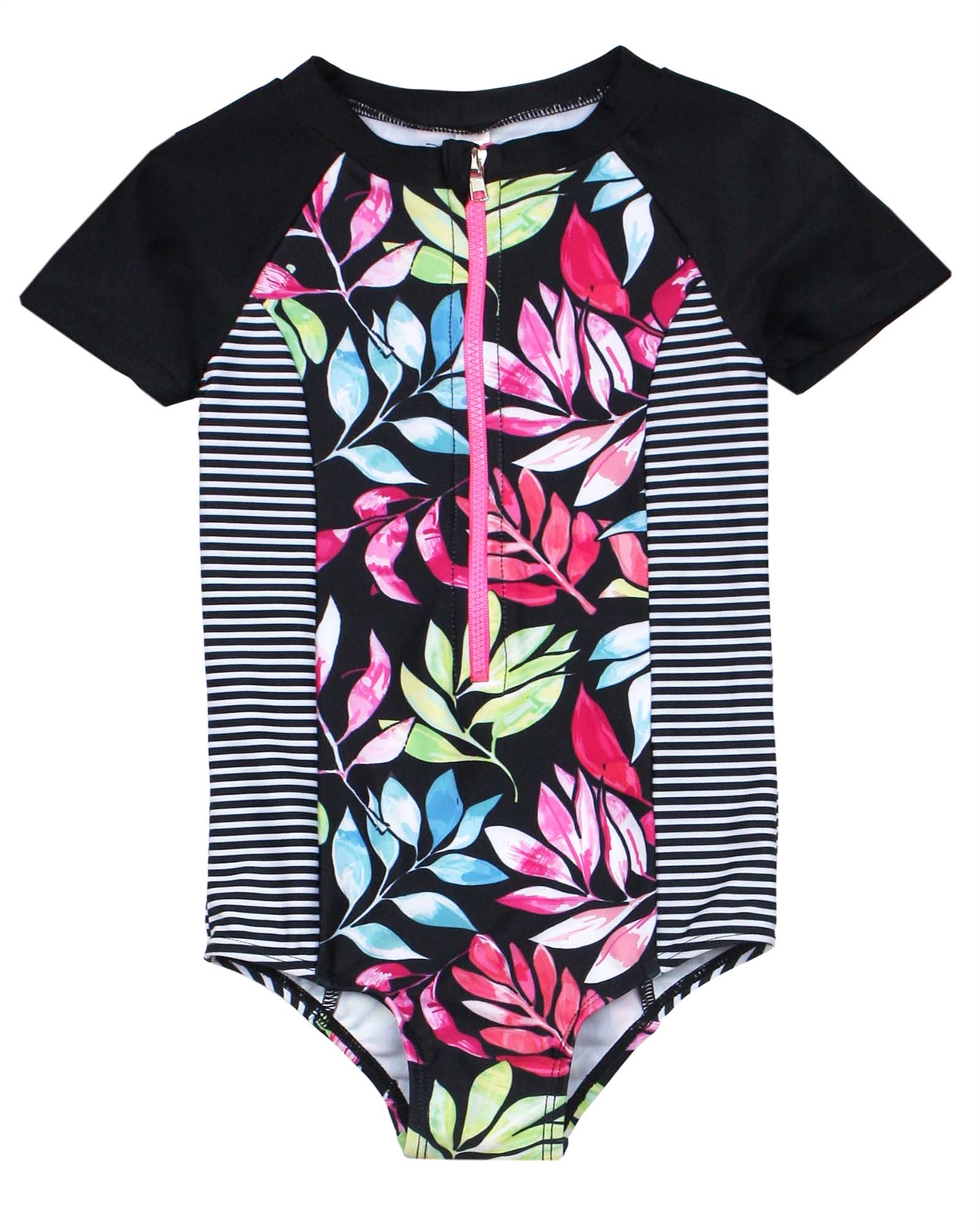 Baby girl one sales piece rashguard swimsuit