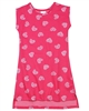 Quimby Girls Knit Dress in Hearts Print in Red