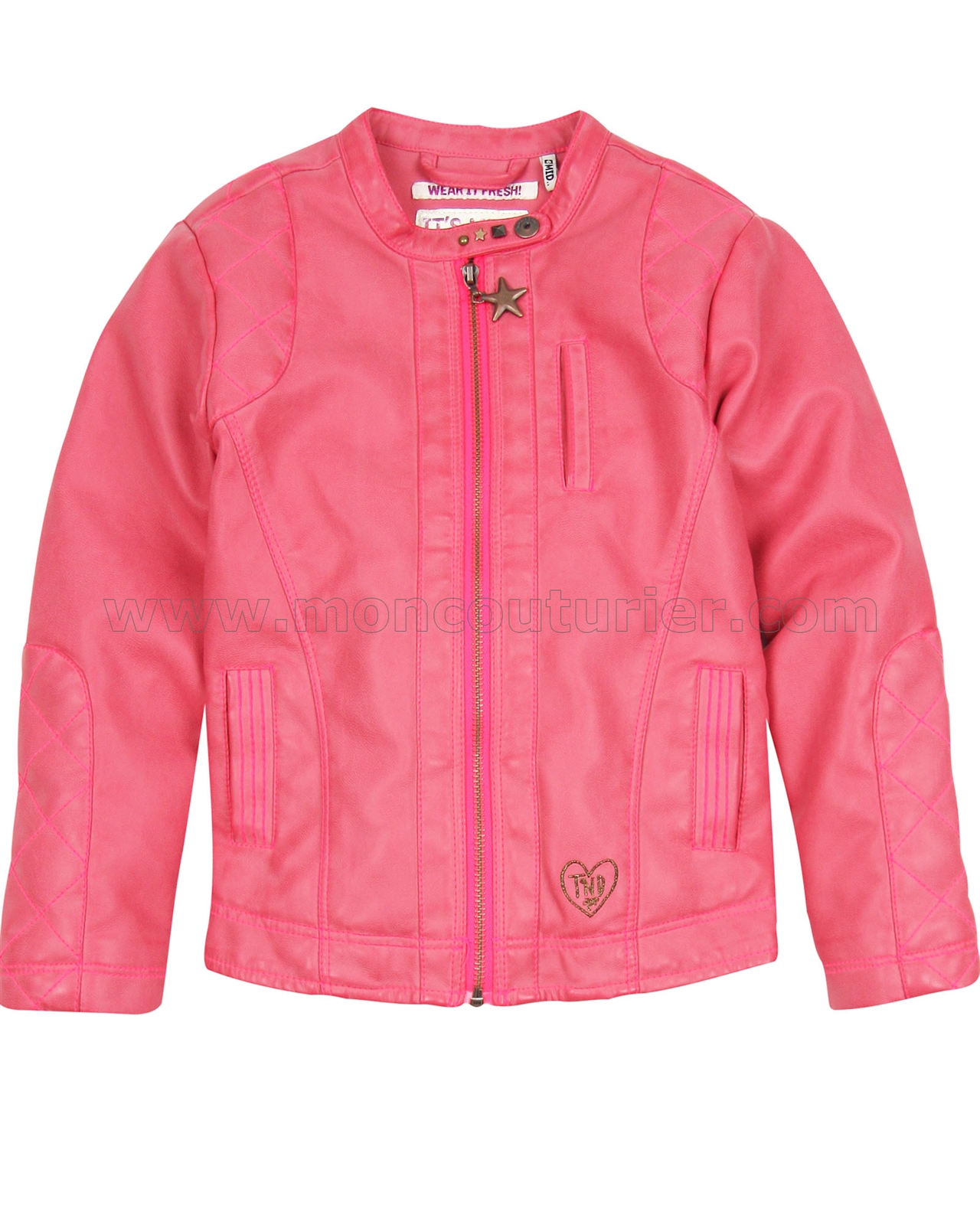 Pink deals pleather jacket